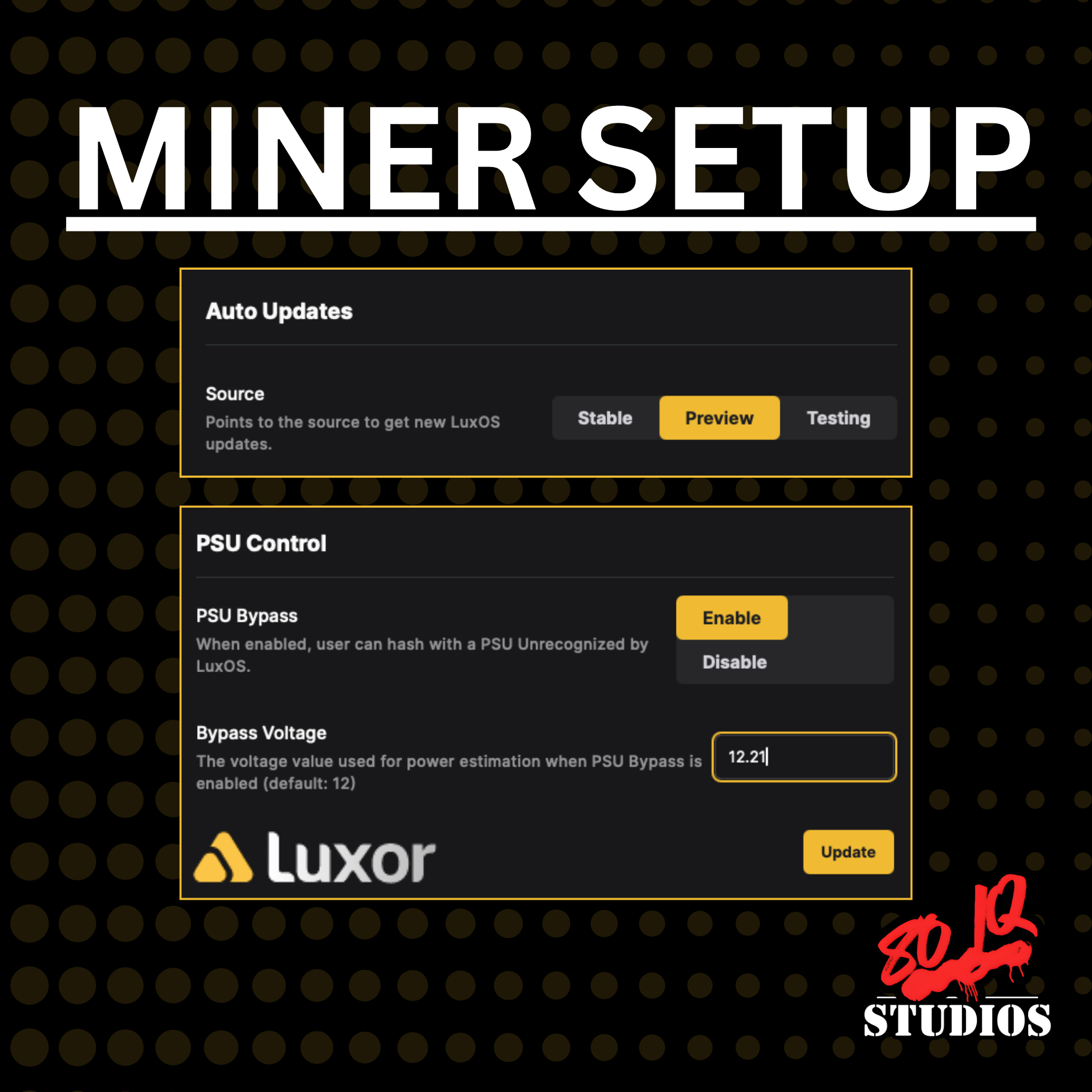 Miner Setup With LuxOS