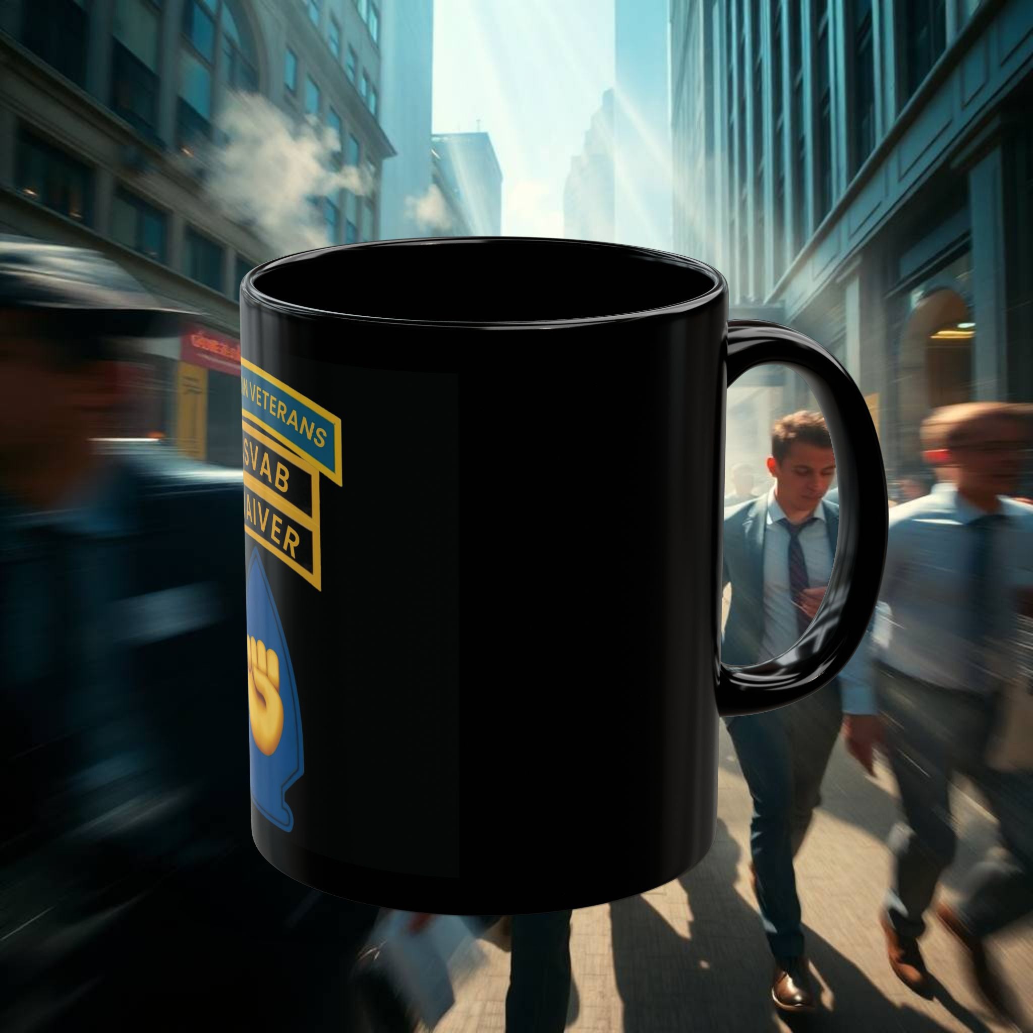 ASVAB WAIVER - BITCOIN VETERANS BLACK MUG