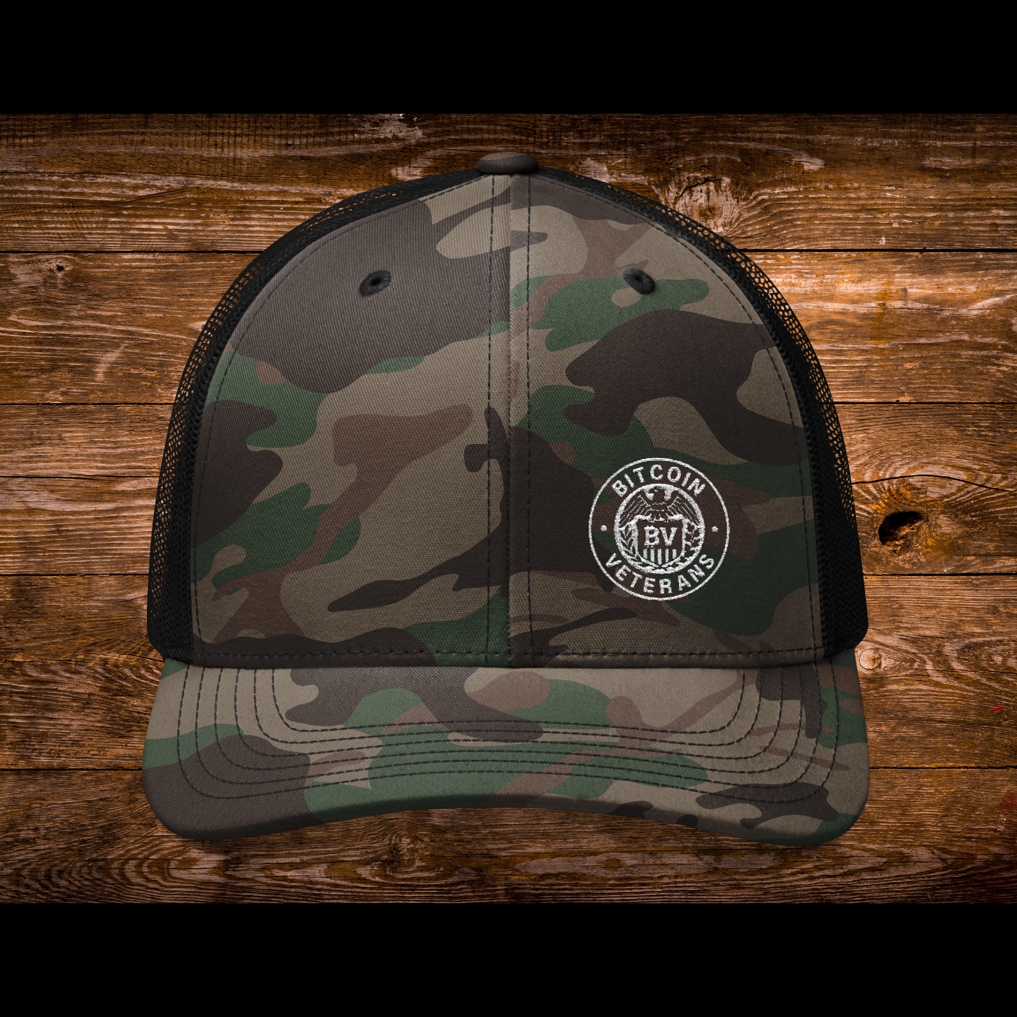 Bitcoin Veterans - Camo Trucker Snapback