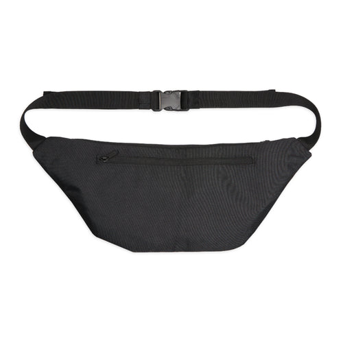 80-IQ Studios Logo Fanny Pack — Black Waist Bag with Red Line Art
